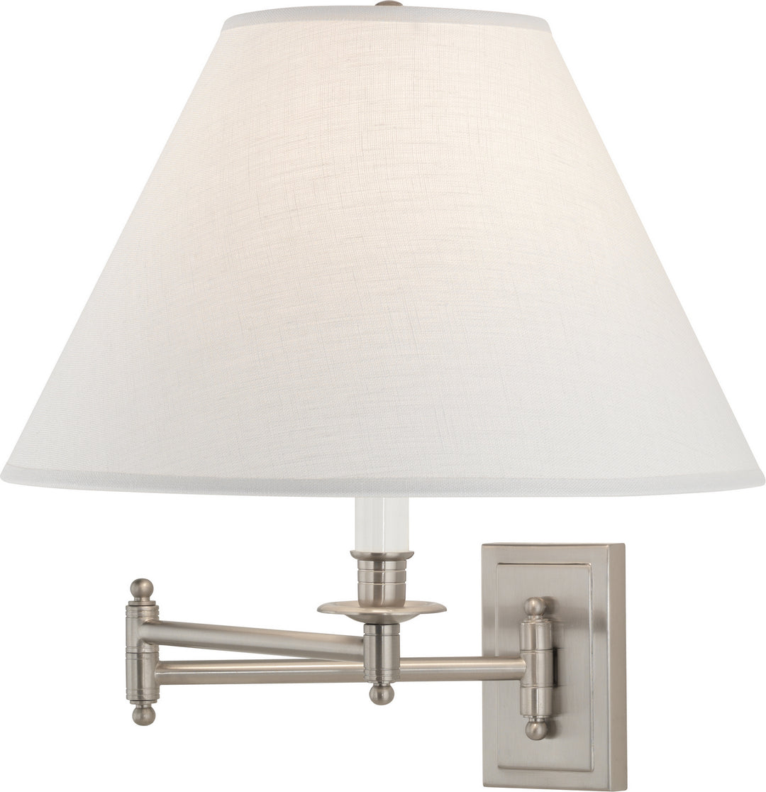 Robert Abbey Lighting B1504ALT Kinetic Linen Shade Lamp Brushed Chrome