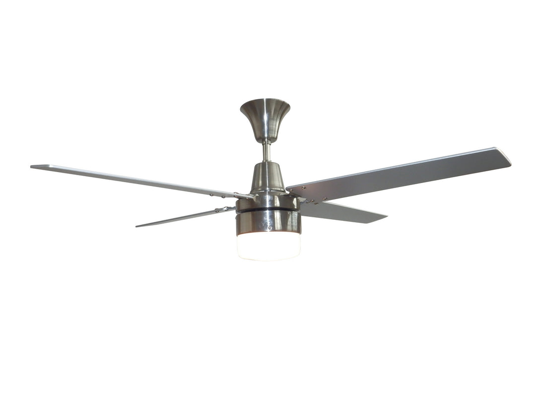 Craftmade Connery CON48BNK4C1 Ceiling Fan 48 - Brushed Polished Nickel, Ash/Wenge Wood/