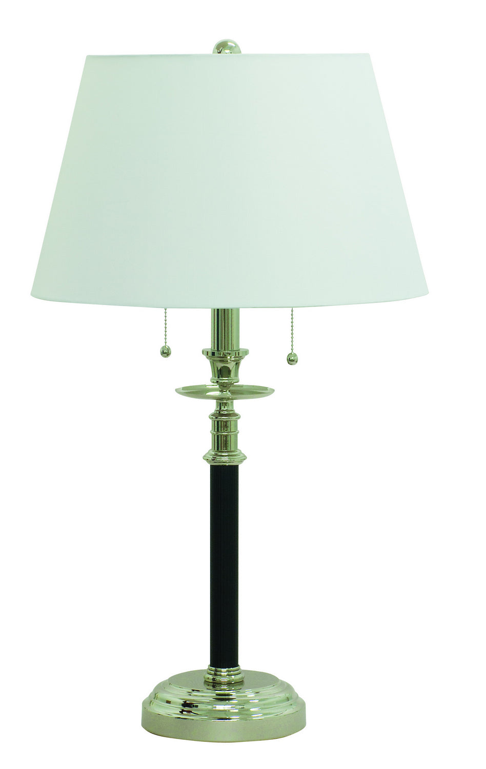 House Of Troy Lighting B550-BPN  Bennington Lamp Black With Polished Nickel