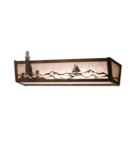 Meyda Tiffany Lighthouse 14205 Bath Vanity Light 24 in. wide - Antique Copper