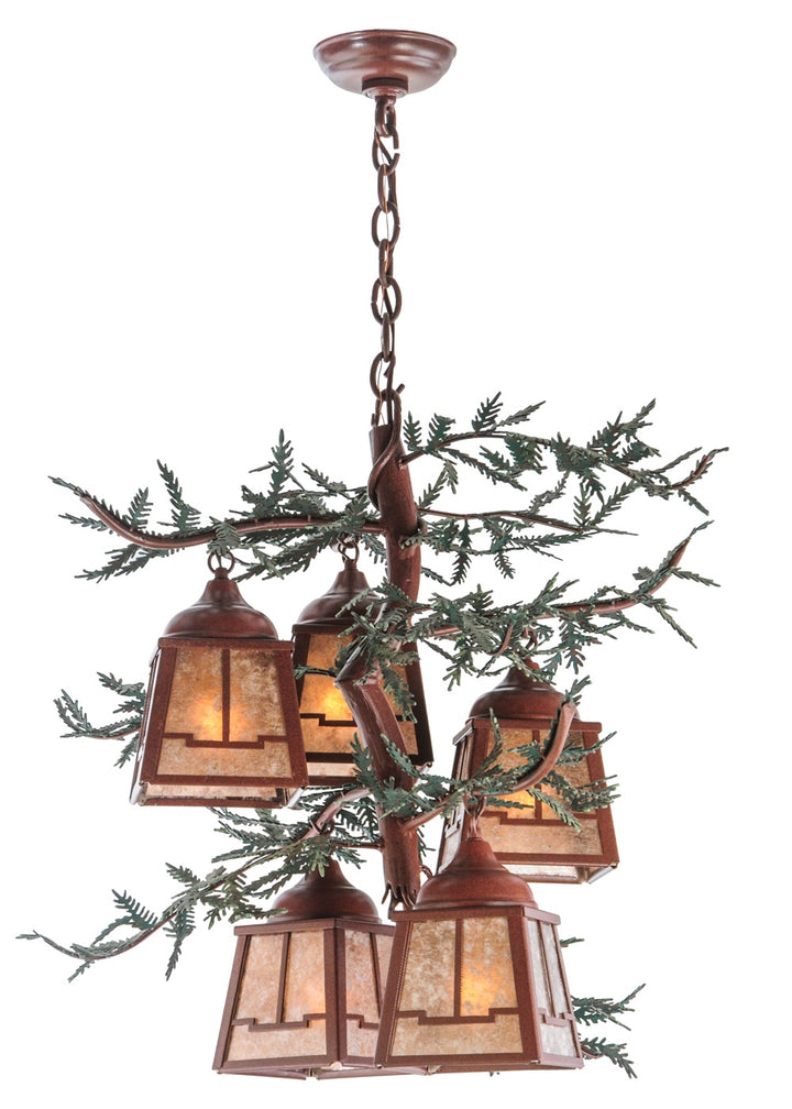 Meyda Tiffany Pine Branch 142072 Chandelier Light - Rust