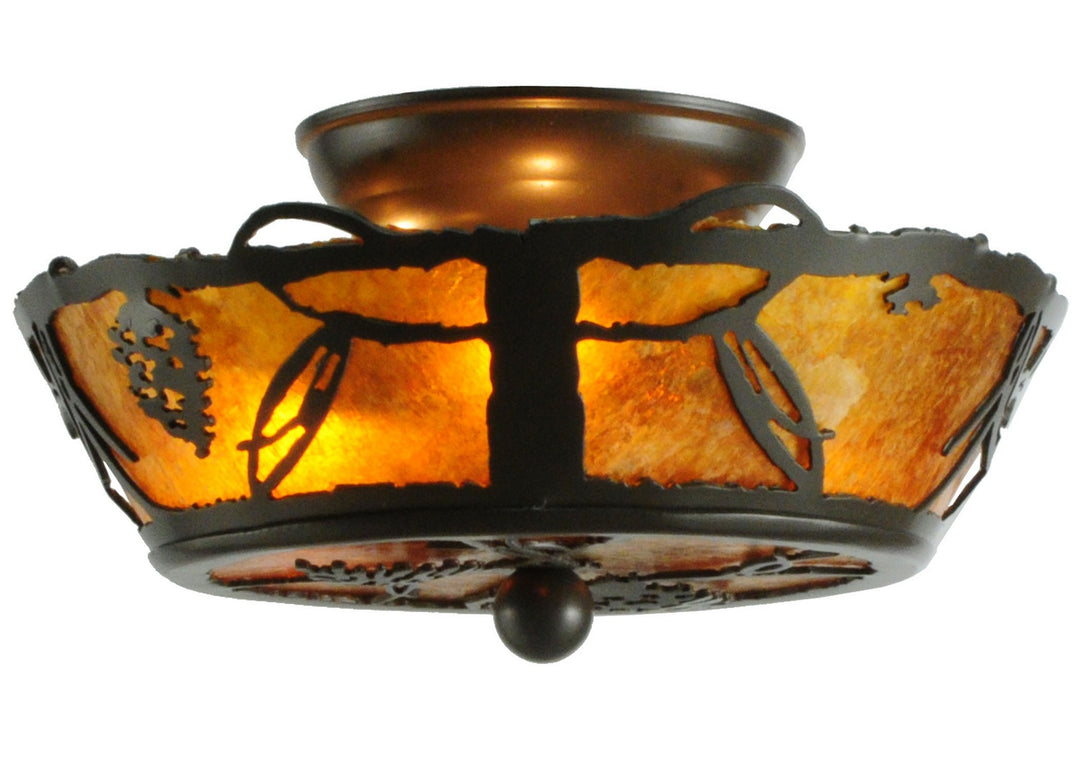 Meyda Tiffany Whispering Pines 142266 Ceiling Light - Timeless Bronze