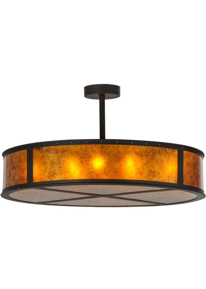 Meyda Tiffany Smythe Craftsman 142268 Chandelier Light - Oil Rubbed Bronze