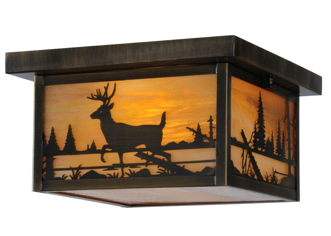 Meyda Tiffany Hyde Park 142324 Ceiling Light - Antique Brass