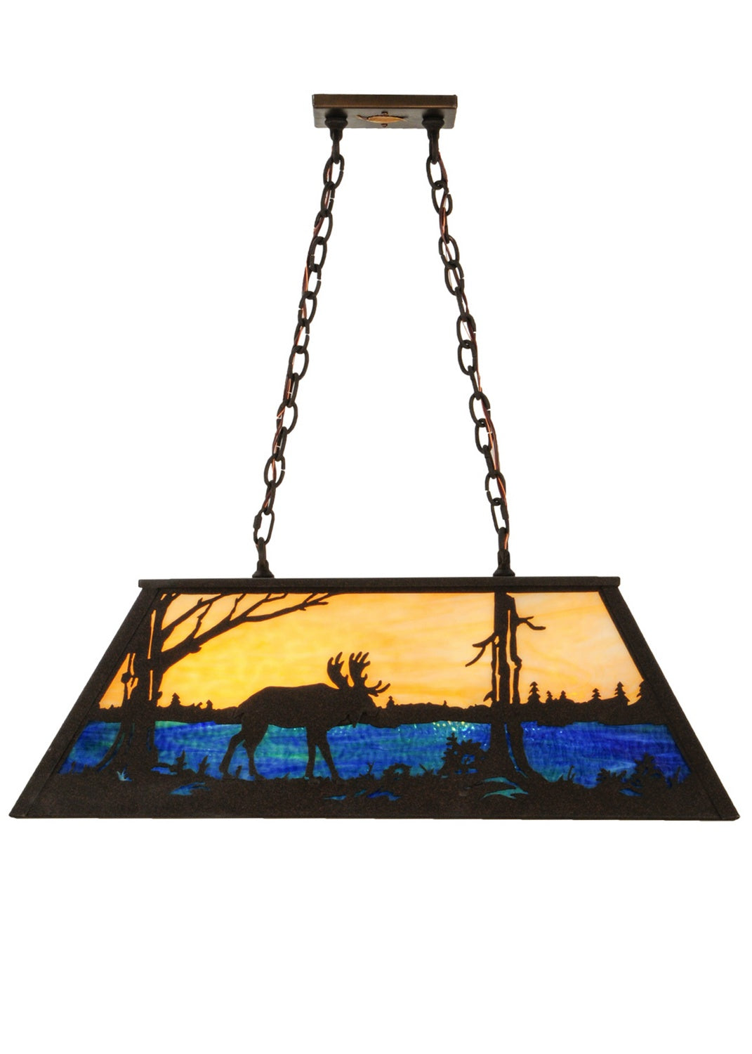 Meyda Tiffany Moose At Lake 142396 Pendant Light - Dark Roast