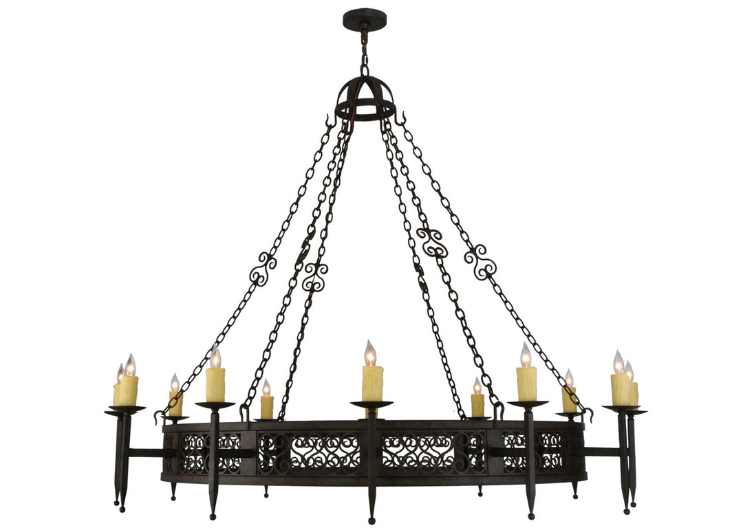 Meyda Tiffany Toscano 142552 Chandelier Light - Mahogany Bronze