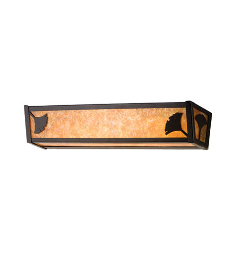 Meyda Tiffany Ginkgo Leaf 14260 Bath Vanity Light 24 in. wide - Timeless Bronze