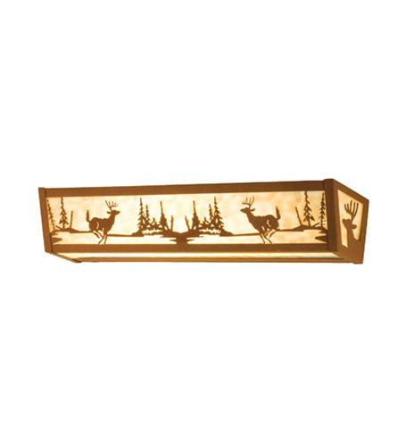 Meyda Tiffany Deer At Lake 14263 Bath Vanity Light 24 in. wide - Earth