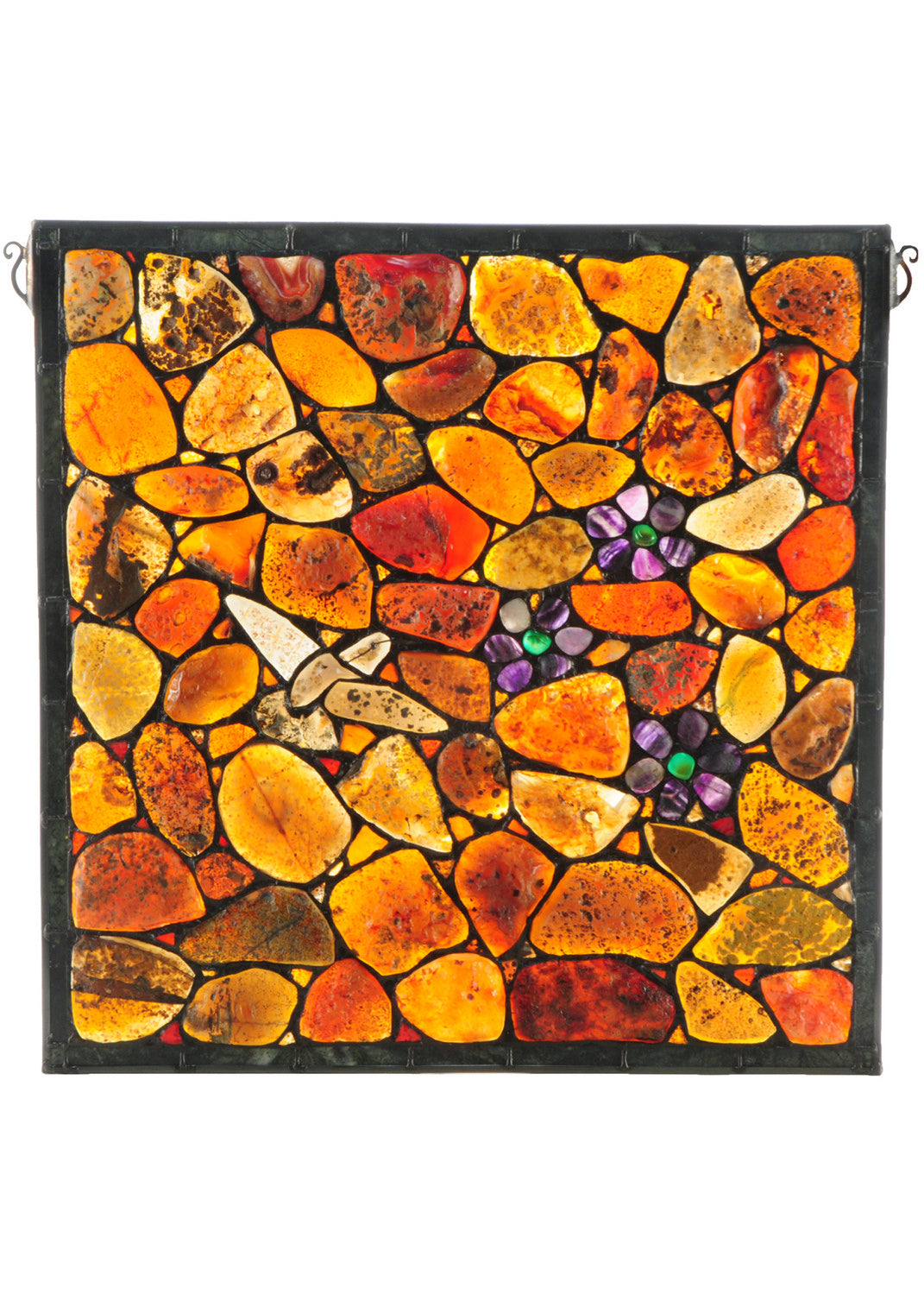 Meyda Tiffany Lighting 142632 Hummingbird Window Mirror Multicolored