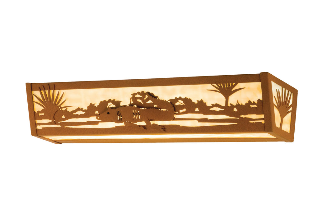 Meyda Tiffany Alligator 14270 Bath Vanity Light 24 in. wide - Earth