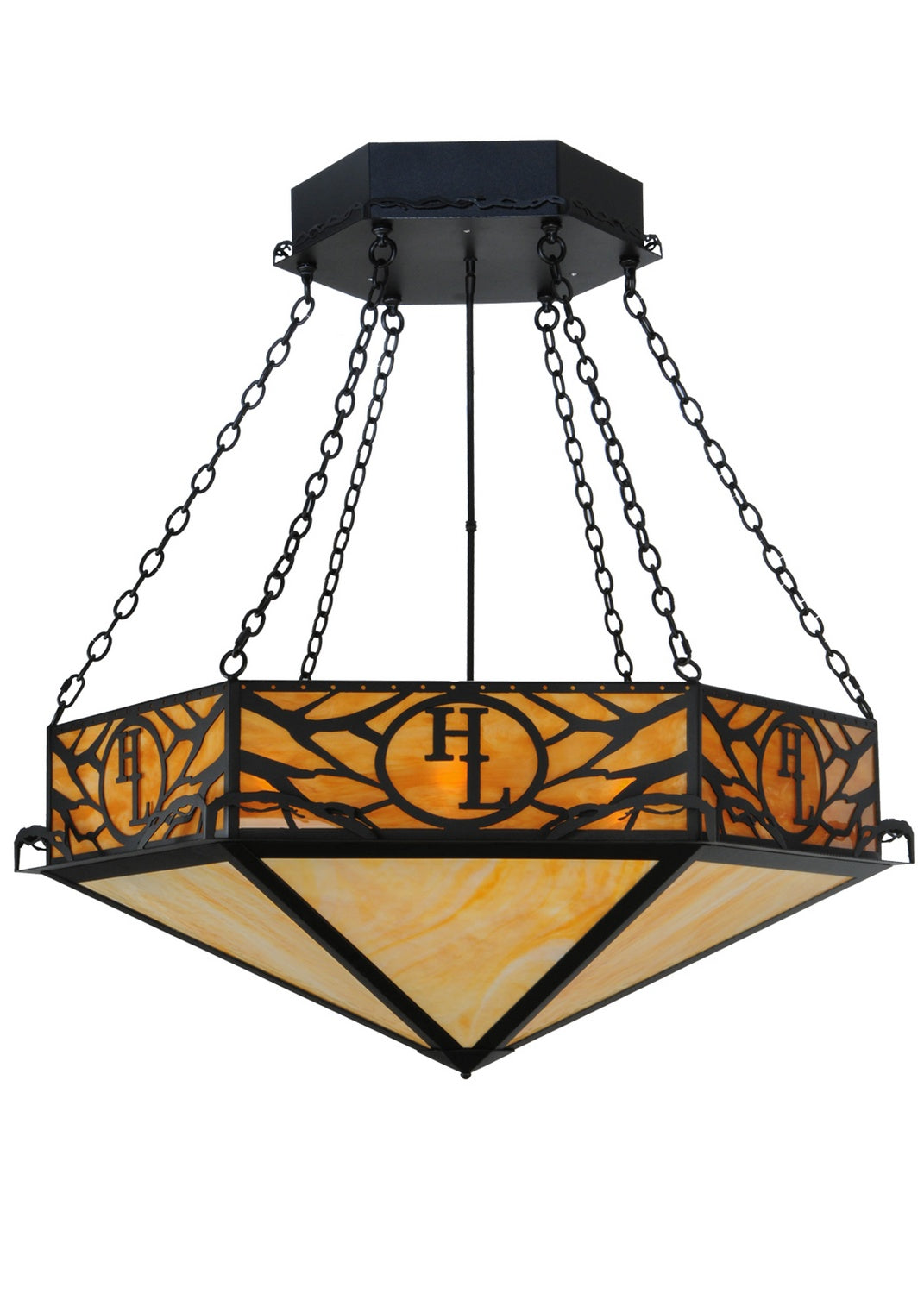 Meyda Tiffany Hexagon 142795 Pendant Light - Mahogany Bronze