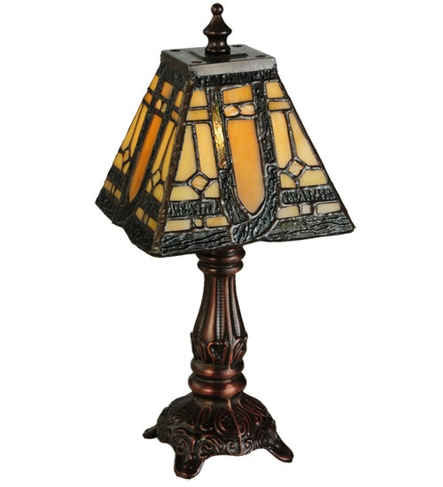 Meyda Tiffany Lighting 142878 Sierra Prairie Mission One Light Mini Lamp Lamp Bronze / Dark