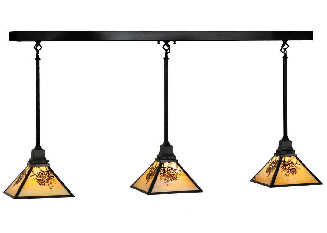Meyda Tiffany Winter Pine 143181 Pendant Light - Craftsman Brown