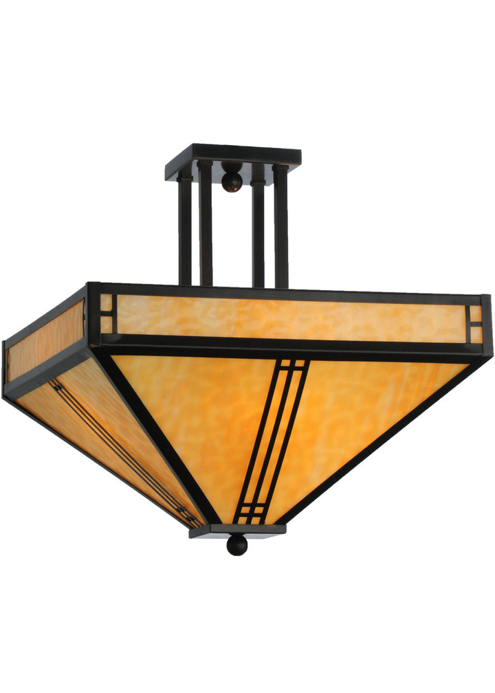 Meyda Tiffany Prairie Loft 143407 Ceiling Light - Craftsman Brown