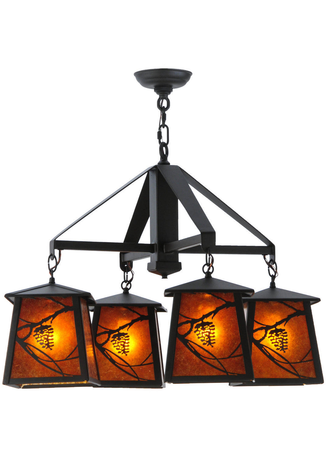 Meyda Tiffany Whispering Pines 143500 Chandelier Light - Oil Rubbed Bronze