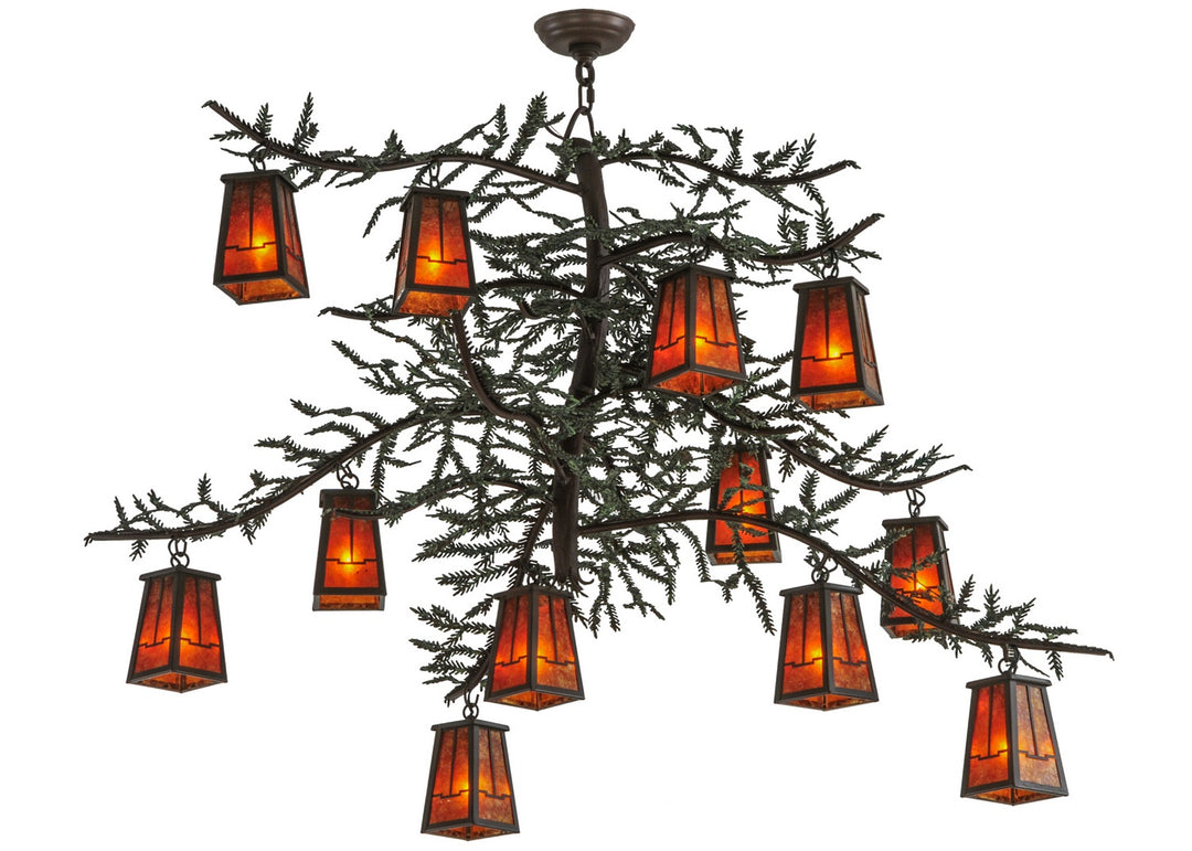 Meyda Tiffany Pine Branch 143845 Chandelier Light - Timeless Bronze,Custom