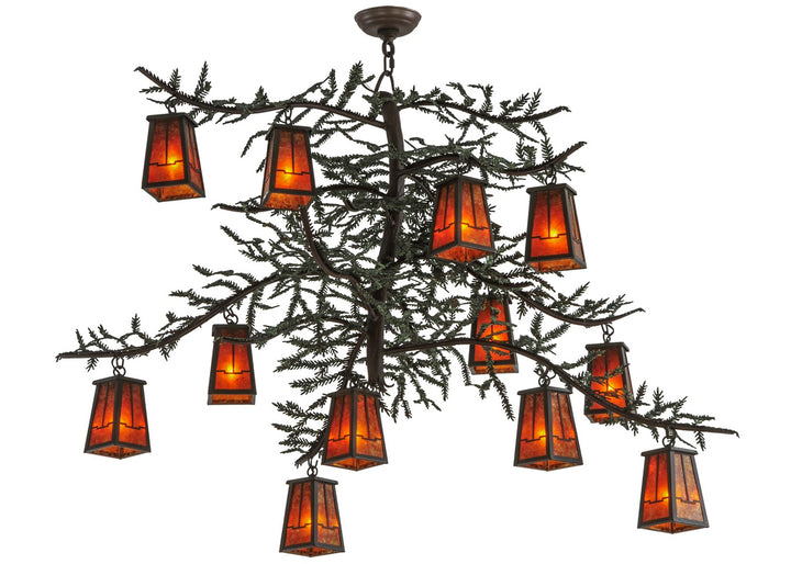 Meyda Tiffany Pine Branch 143845 Chandelier Light - Timeless Bronze,Custom
