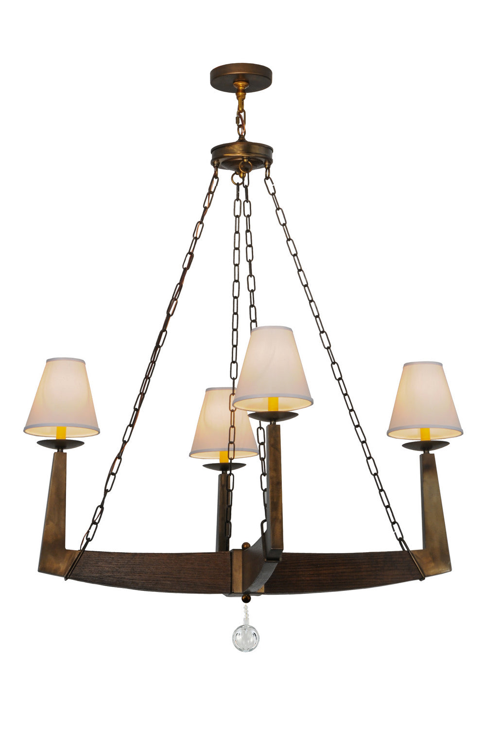 Meyda Tiffany Arendal 143889 Chandelier Light - Antique Copper,Natural Wood,Custom