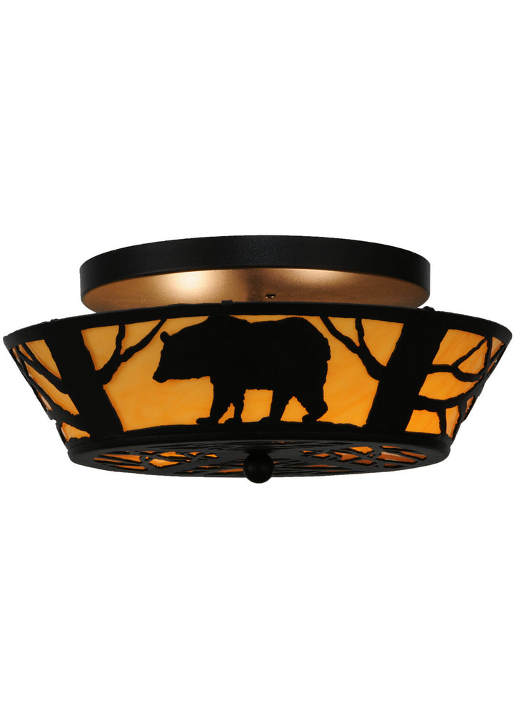 Meyda Tiffany Bear On The Loose 144229 Ceiling Light - Black/Earth Marble Acrylic