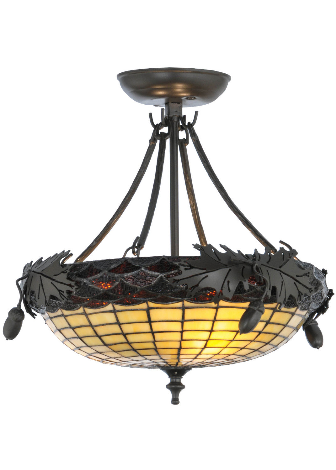 Meyda Tiffany Greenbriar Oak 144382 Ceiling Light - Timeless Bronze