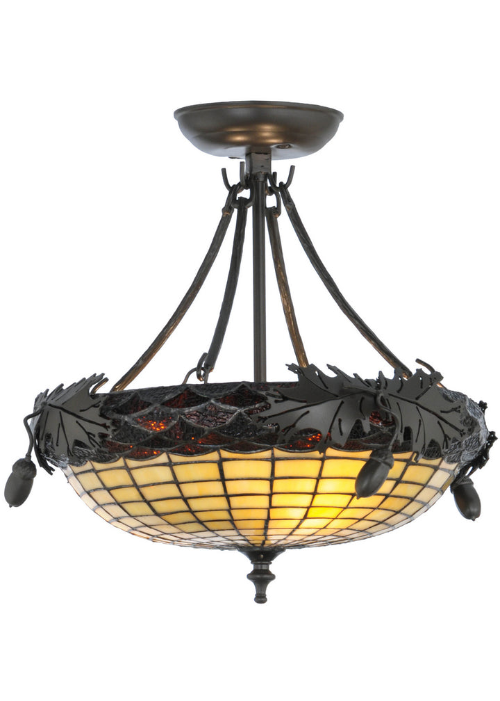 Meyda Tiffany Greenbriar Oak 144382 Ceiling Light - Timeless Bronze