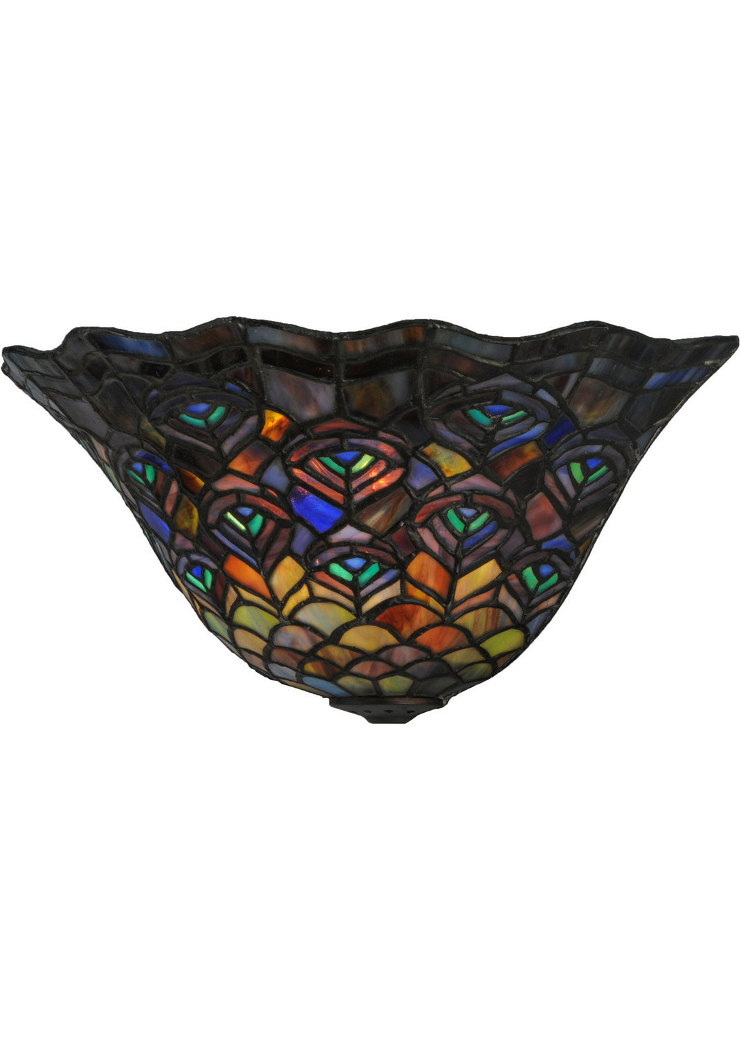 Meyda Tiffany Peacock Feather 144898 Wall Light - Green/Blue Pbag Purple/Blue Lt Blue Aqua/Green