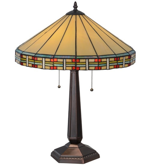Meyda Tiffany Lighting 144960 Arizona Two Light Table Lamp Lamp Bronze / Dark