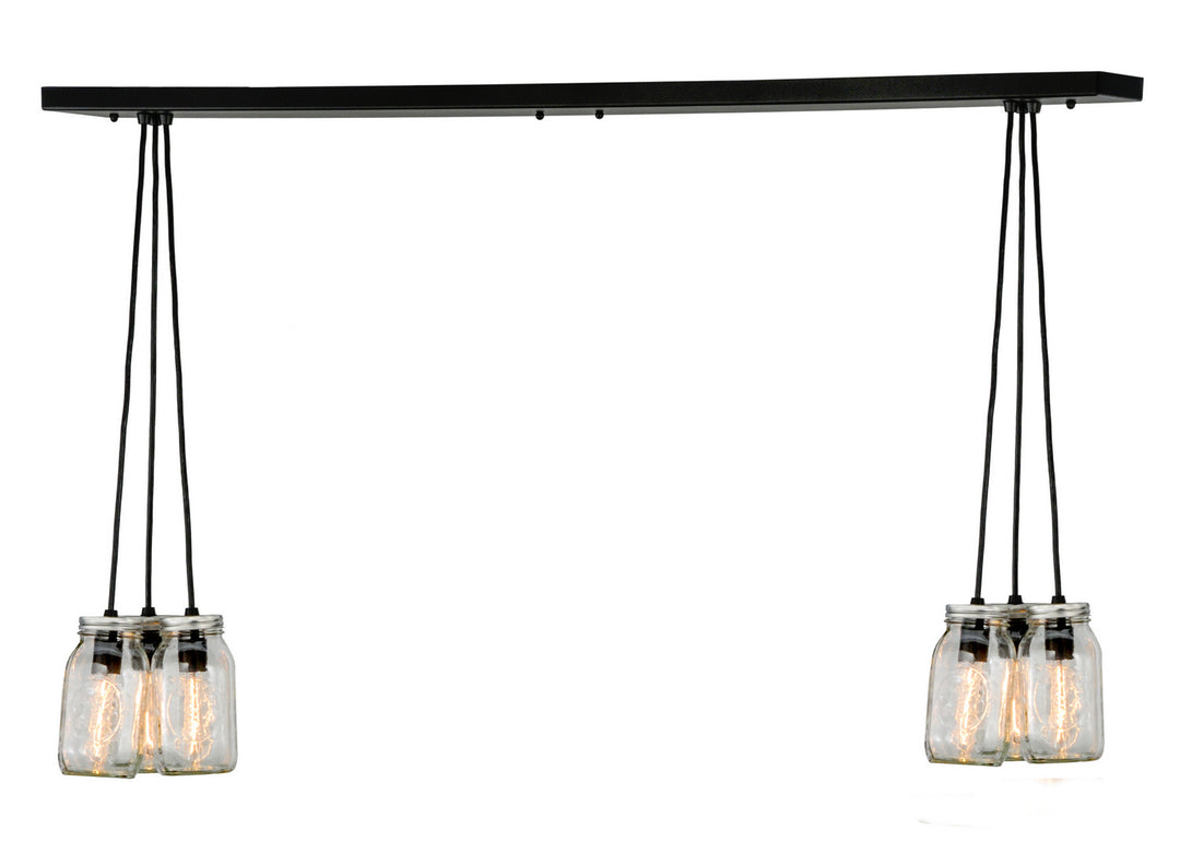 Meyda Tiffany Mason Jar 145076 Pendant Light - Textured Black