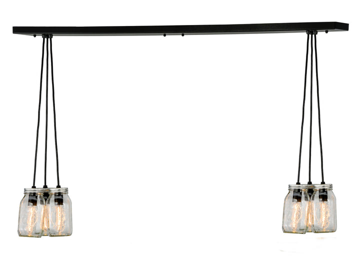 Meyda Tiffany Mason Jar 145076 Pendant Light - Textured Black