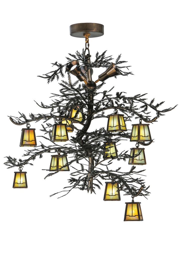 Meyda Tiffany Pine Branch 145107 Chandelier Light - Antique Copper,Burnished Copper
