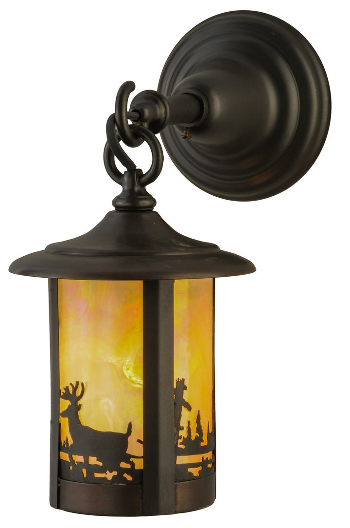 Meyda Tiffany Lighting 145690 Fulton Wall Sconce Outdoor Bronze / Dark