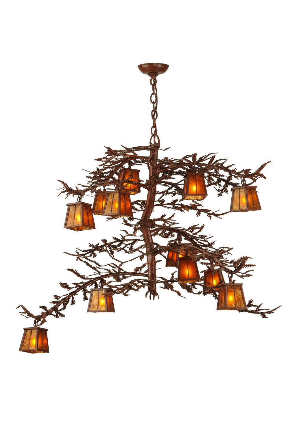 Meyda Tiffany Pine Branch 147616 Chandelier Light - Rust