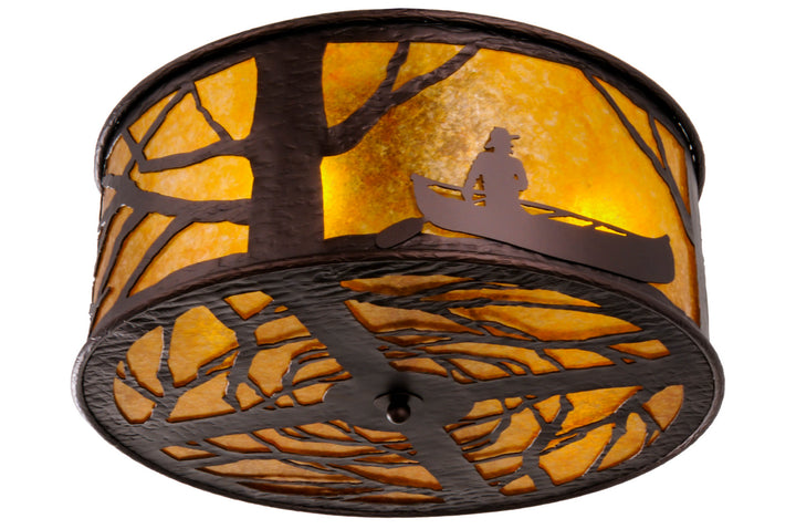 Meyda Tiffany Canoe At Lake 148378 Ceiling Light - Mahogany Bronze