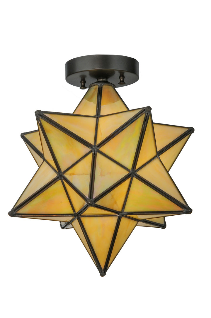 Meyda Tiffany Moravian Star 148883 Ceiling Light - Craftsman Brown