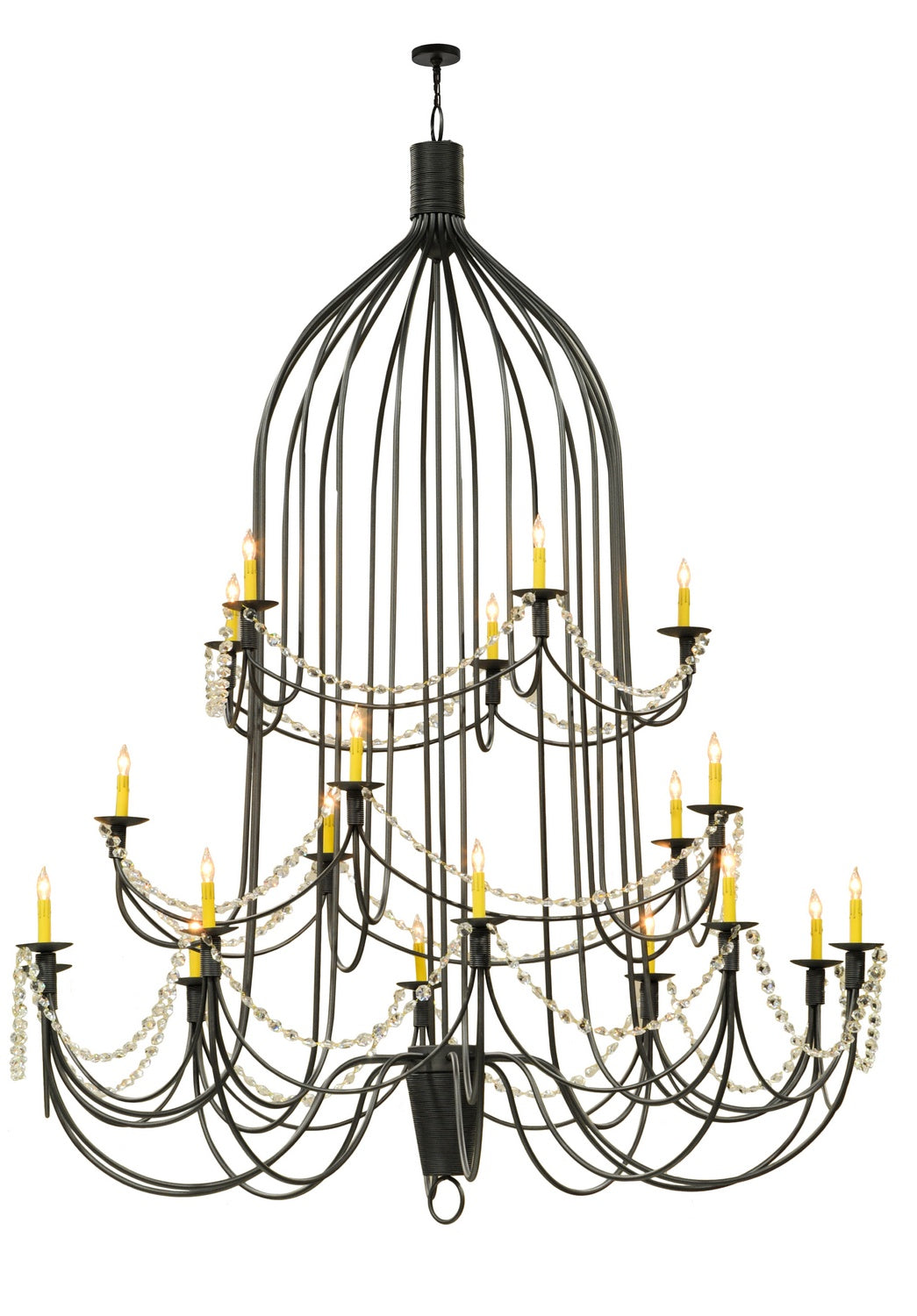 Meyda Tiffany Bell 149323 Chandelier Light - Hand Wrought Iron