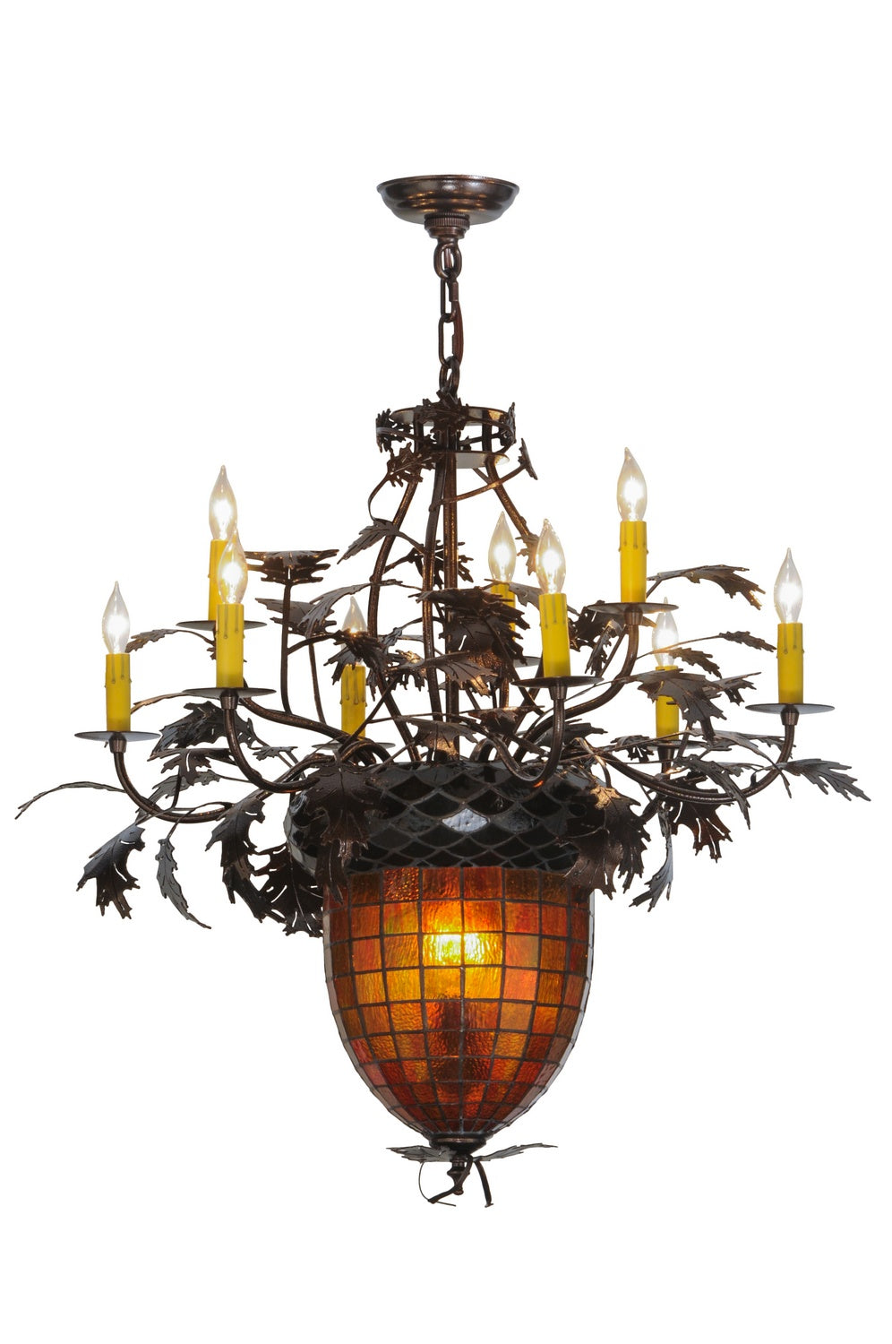 Meyda Tiffany Greenbriar Oak 149726 Chandelier Light - Copper Vein