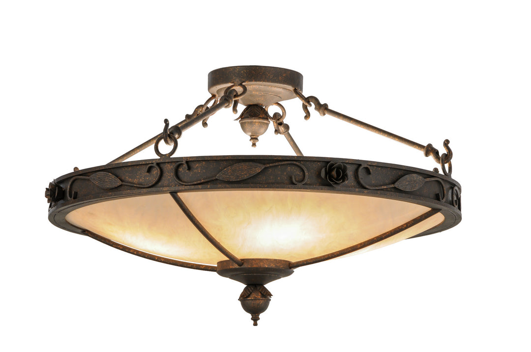 Meyda Tiffany Arabesque 149758 Ceiling Light - Mahogany Bronze