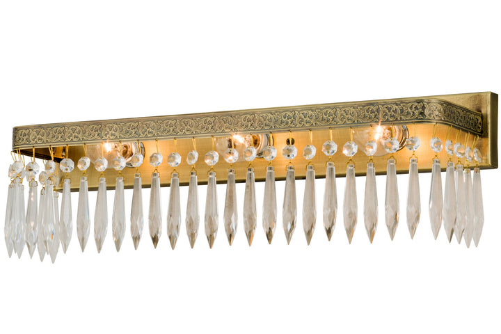 Meyda Tiffany Finnimore 149814 Bath Vanity Light 5 in. wide - Antique Brass