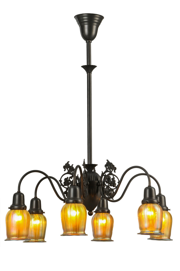 Meyda Tiffany Favrile 150068 Chandelier Light - Craftsman Brown,Custom