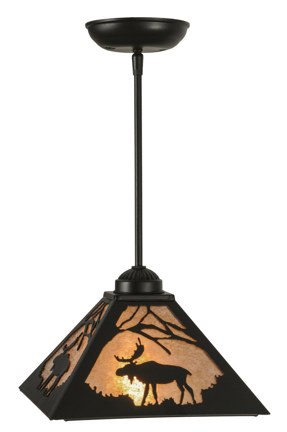 Meyda Tiffany Lone Moose 150232 Pendant Light - Copper Vein