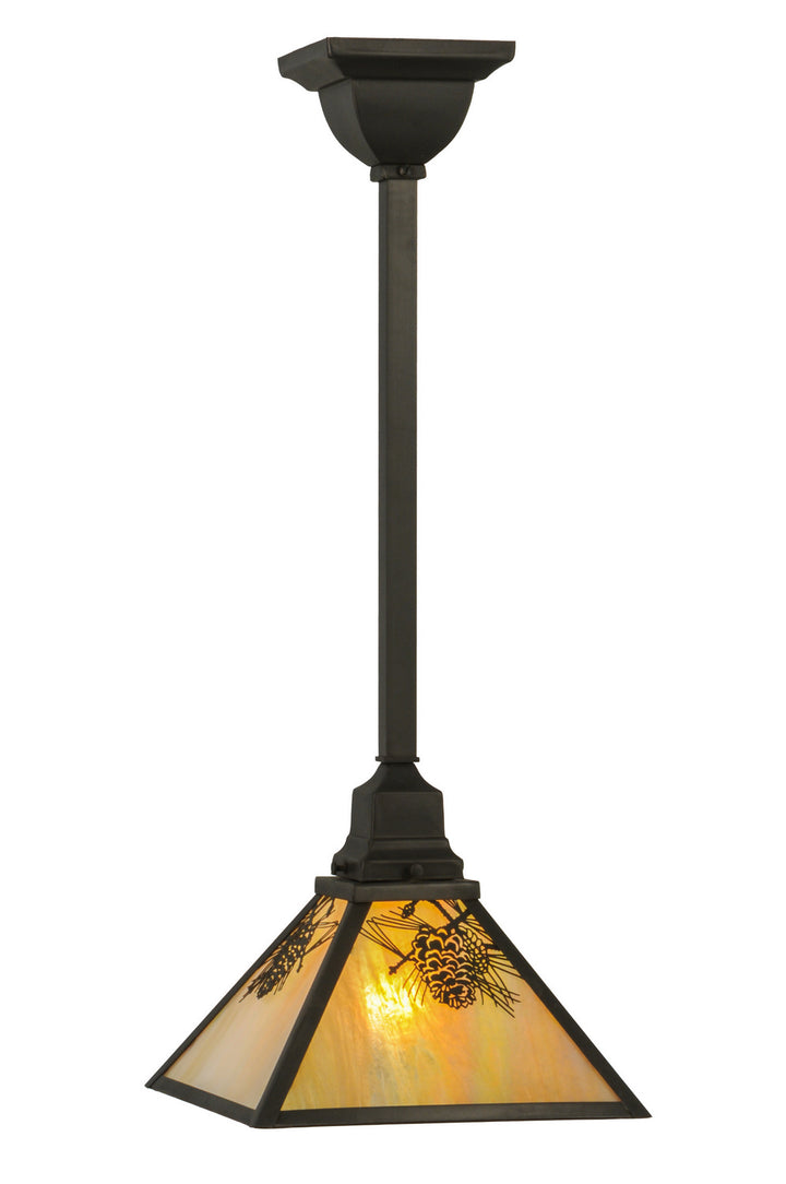 Meyda Tiffany Winter Pine 150824 Pendant Light - Craftsman Brown