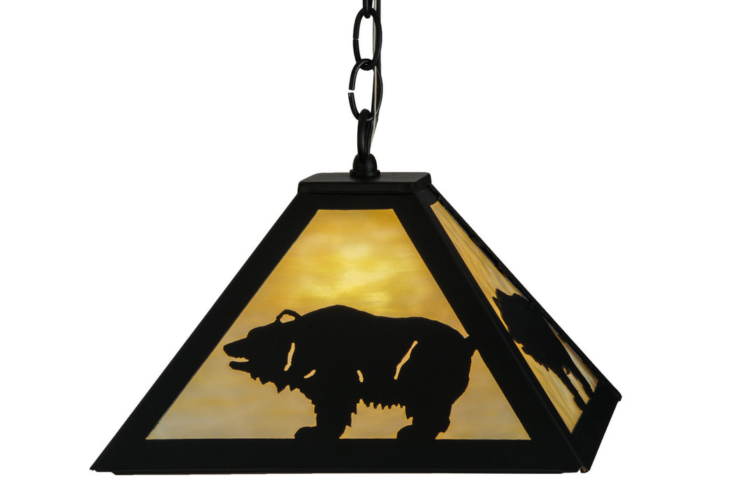 Meyda Tiffany Lone Bear 150870 Pendant Light - Nickel