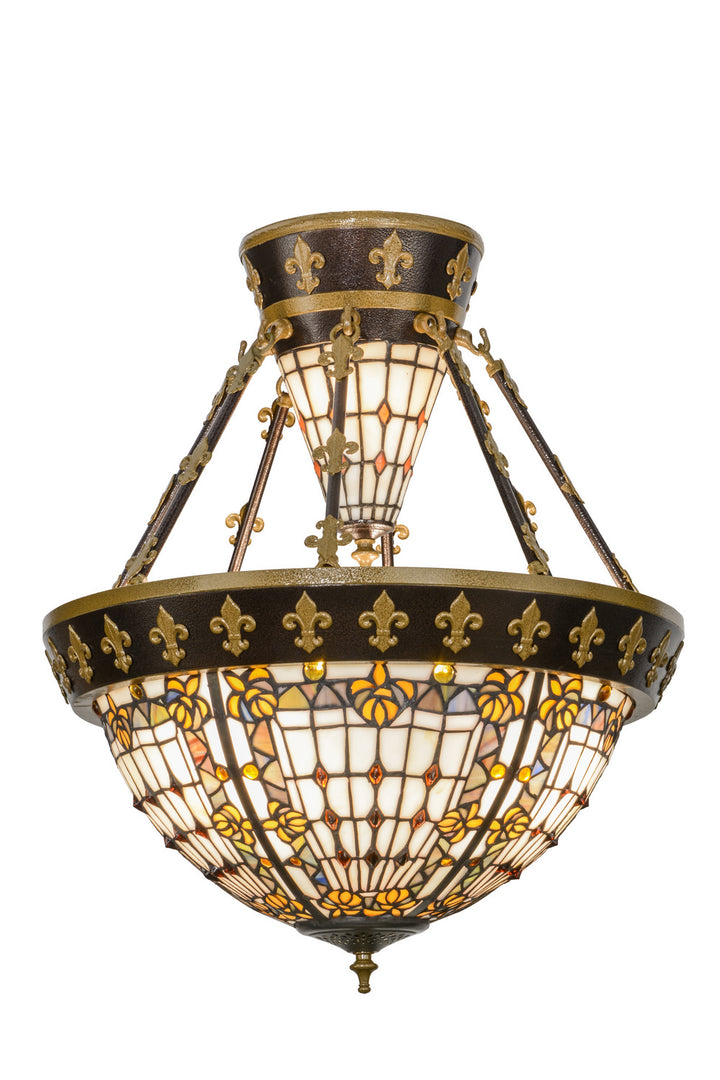 Meyda Tiffany Fleur-De-Lis 150922 Ceiling Light - Copper Vein