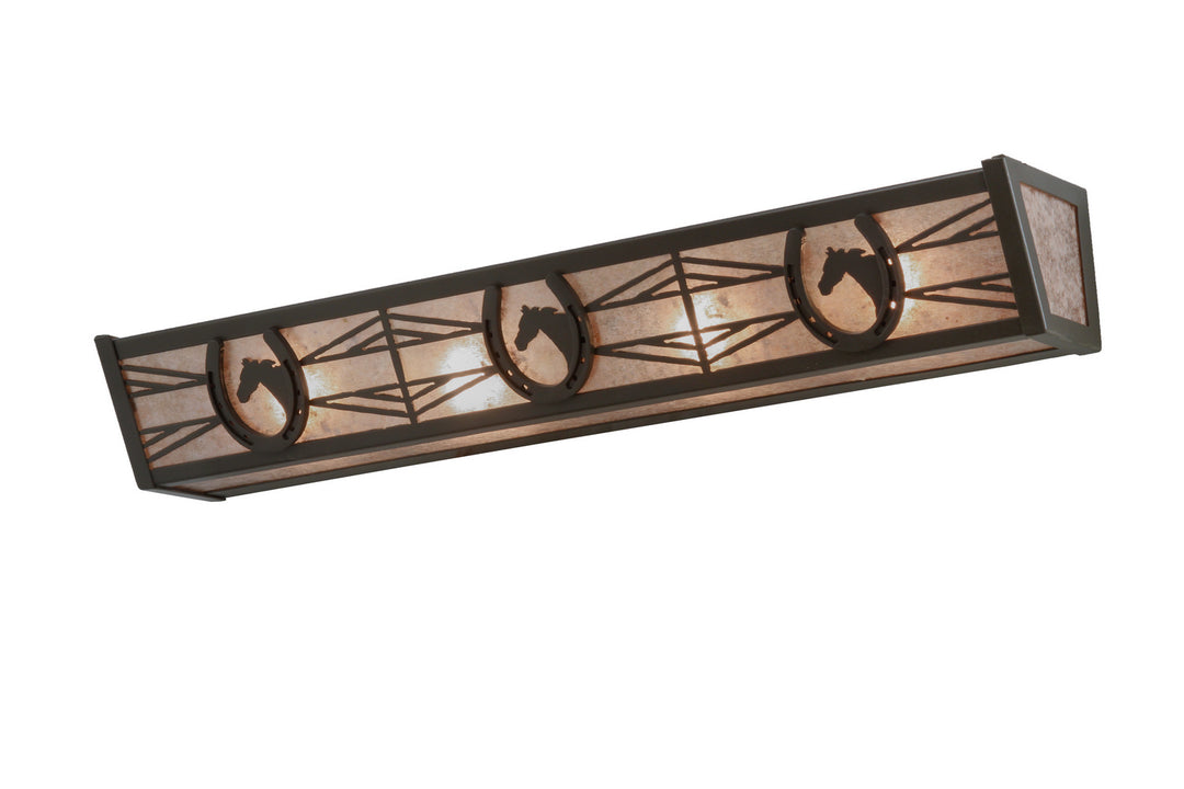 Meyda Tiffany Horseshoe 151694 Bath Vanity Light 30 in. wide - Timeless Bronze