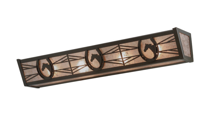 Meyda Tiffany Horseshoe 151694 Bath Vanity Light 30 in. wide - Timeless Bronze