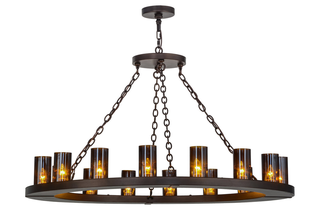 Meyda Tiffany Loxley 151695 Chandelier Light - Mahogany Bronze