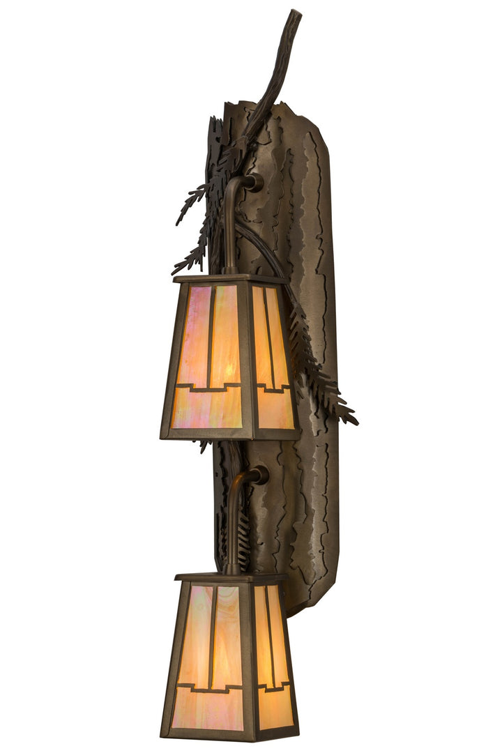 Meyda Tiffany Pine Branch 151727 Wall Light - Antique Copper