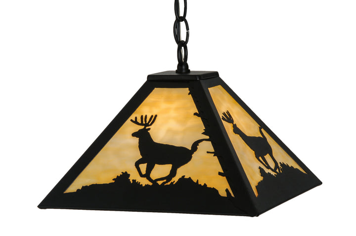 Meyda Tiffany Lone Deer 151728 Pendant Light - Oil Rubbed Bronze