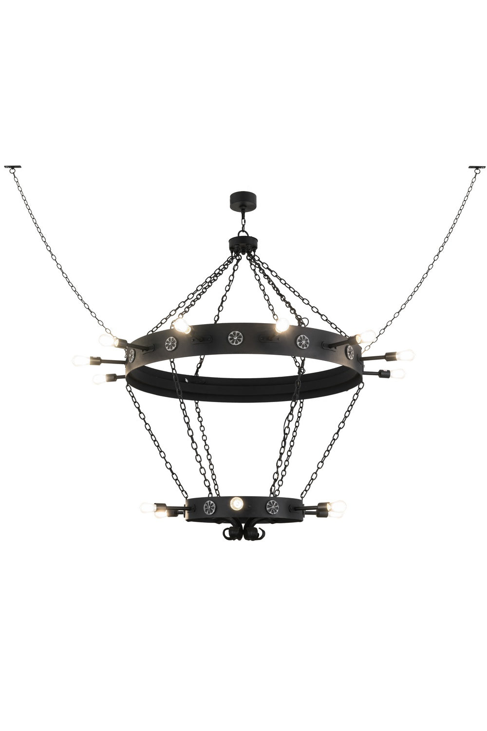 Meyda Tiffany Korset 160840 Chandelier Light - Black