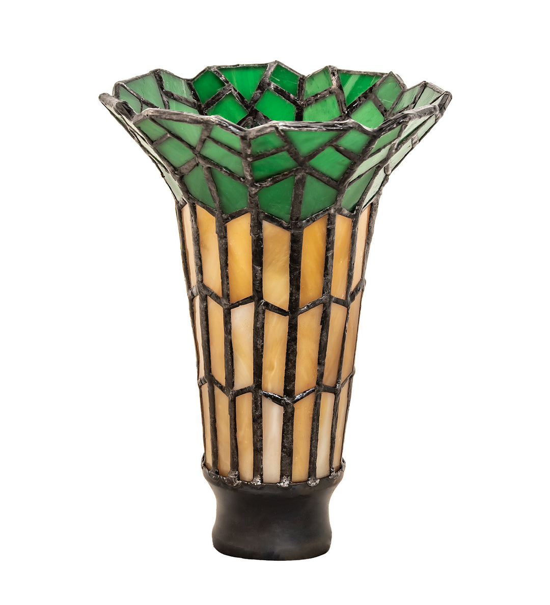 Meyda Tiffany Lighting 16582 Stained Glass Pond Lily Shade Lamp Shade Bronze / Dark